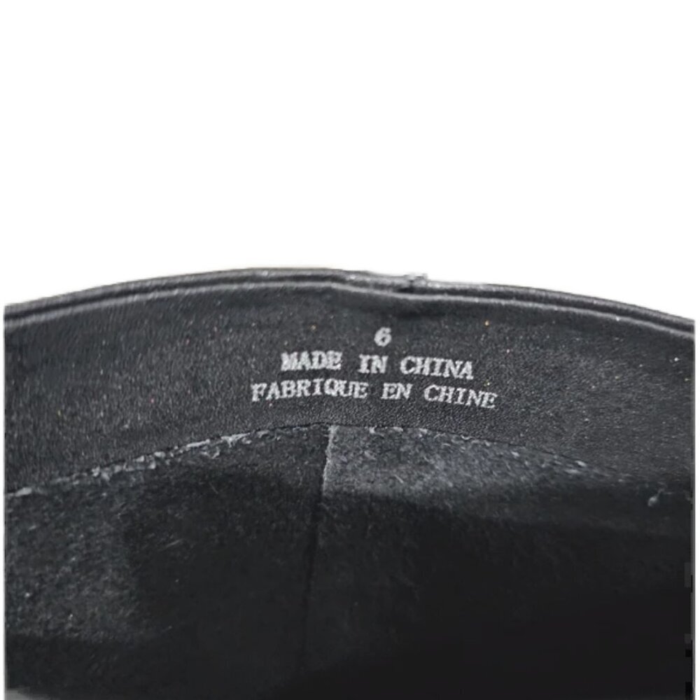 Jeffrey Campbell Black Knee High Leather Boots - Picture 11 of 12
